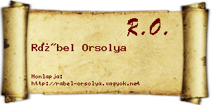 Rábel Orsolya névjegykártya